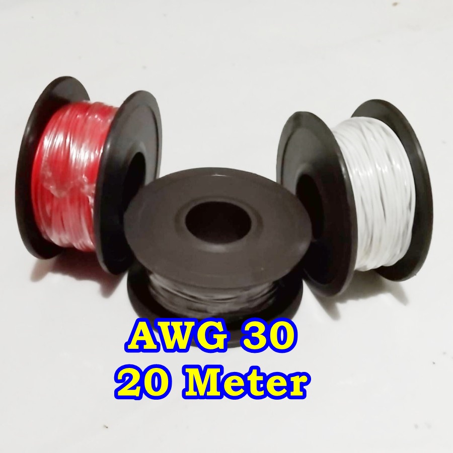 Kabel AWG 30 Serabut Putih 1 Roll - 20 Meter