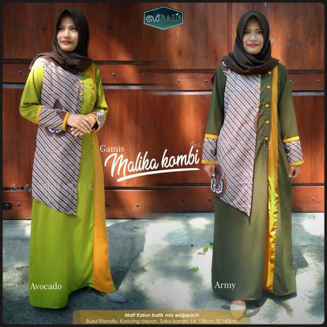 Gamis muslimah Malika Kombi Busui Friendly by Sohib Solo