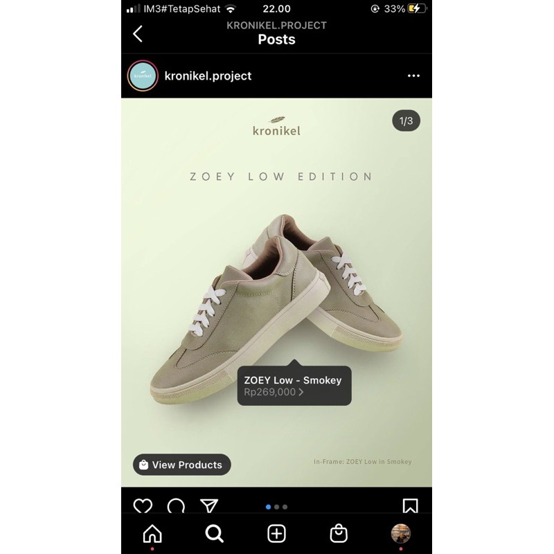 [PRELOVED] SEPATU KRONIKEL PROJECT ZOEY LOW