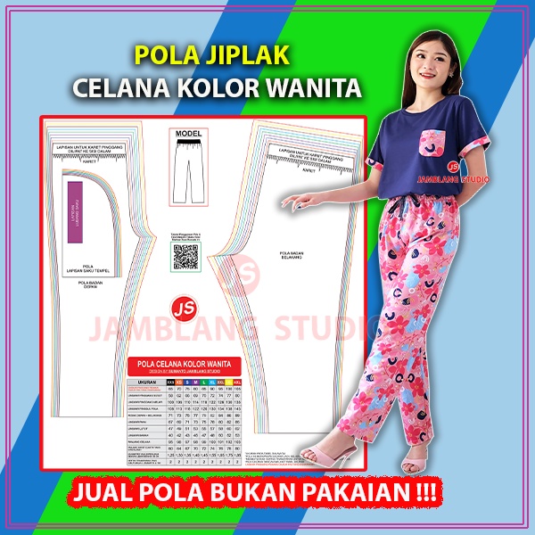 Pola Jiplak Celana Kolor Wanita 9 in 1 [ JP 065 ] | Rotsa.Id