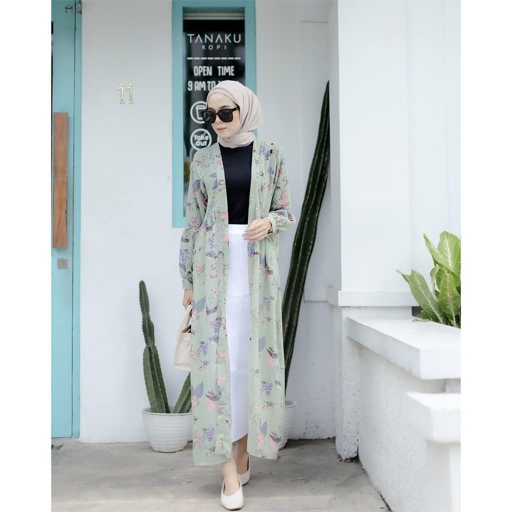 Cardigan panjang wanita korean style ( outer zea long cardi )