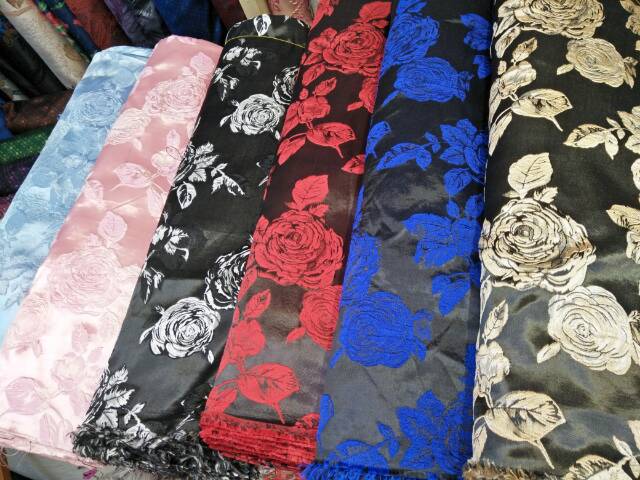 Bahan Jaguard Embos Motif Bunga Kain Jaguard Motif Kain Rok Shopee Indonesia