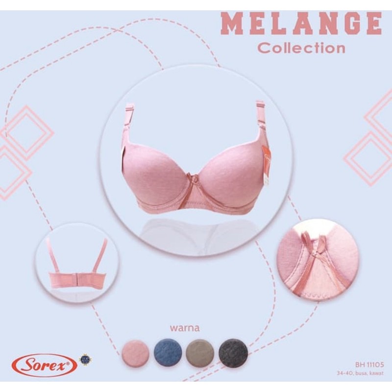 BH | Bra Melange collection SOREX 11105 Pakai Kawat dan Busa Tipis