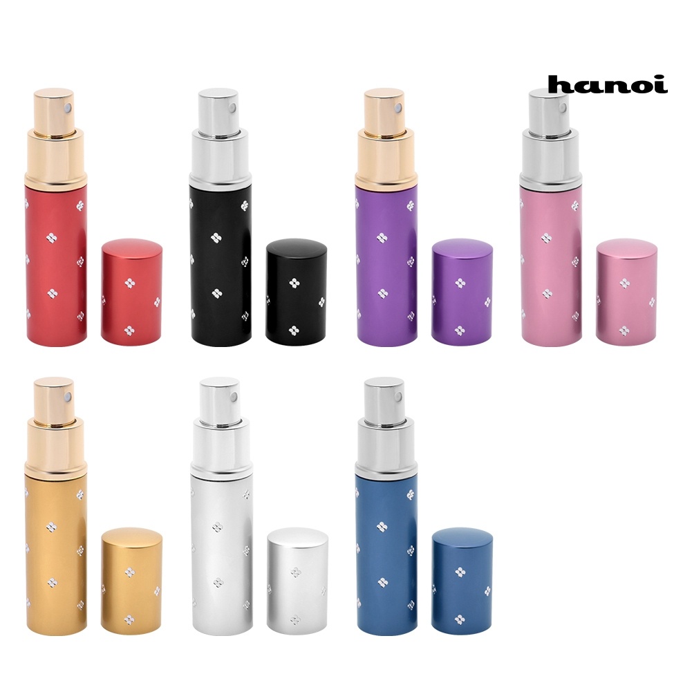 HQTM_10ml Aluminum Empty Perfume Bottle Glass Liner Atomiser Refillable Container