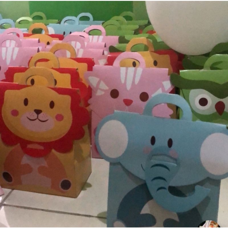 Snack Ultah Animal || Bingkisan Ultah Animal || Paper snack animal