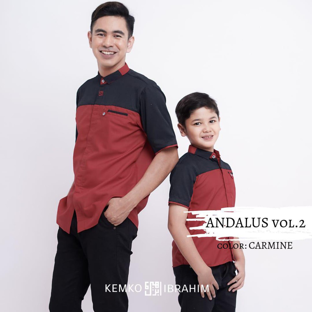 Family Set Sarimbit Ghazia Ibrahim warna Marun