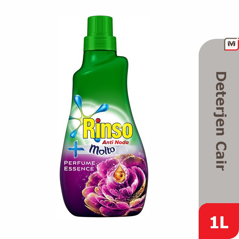 Rinso Molto Deterjen Cair Perfume Essence botol 1L - Liquid Detergent Parfum 1 Liter