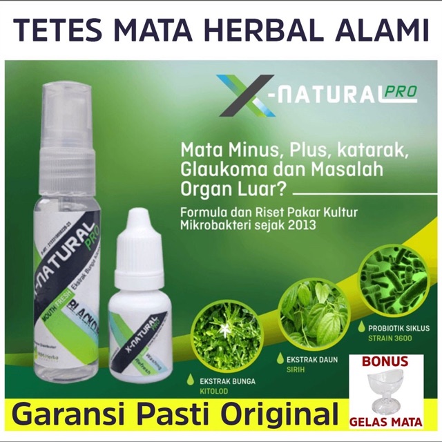 BISA COD - GRATIS GELAS CUCI MATA X Natural Pro isi 2 btl X-Natural Pro Natural Pro Original Product