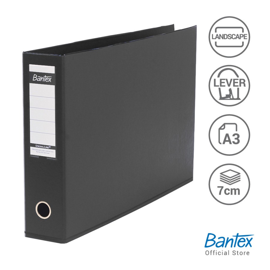 

ORDNER / LEVER ARCH FILE A3 LANDSCAPE 70 MM 1468 10 BANTEX HITAM