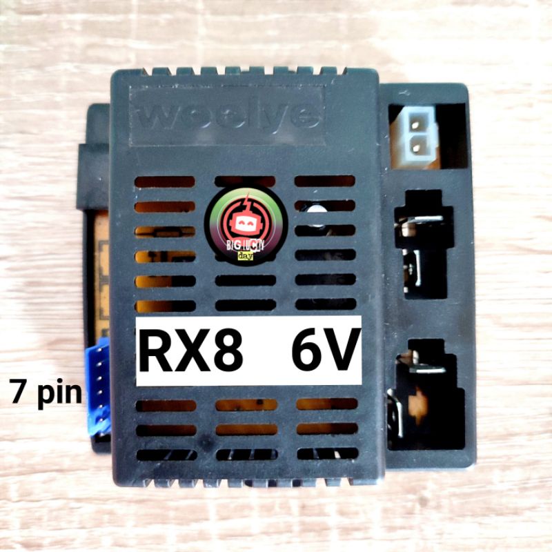 RECEIVER WEELYE RX8 6V 7PIN SOKET BIRU MOBILAN AKI MODUL IC RESEIVER RECIVER RX 8 6VOLT 7 PIN SOCKET