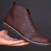 ENOZ X BARA - Sepatu boots pria casual formal kerja kulit sintetic original handmade kualitas distro premium