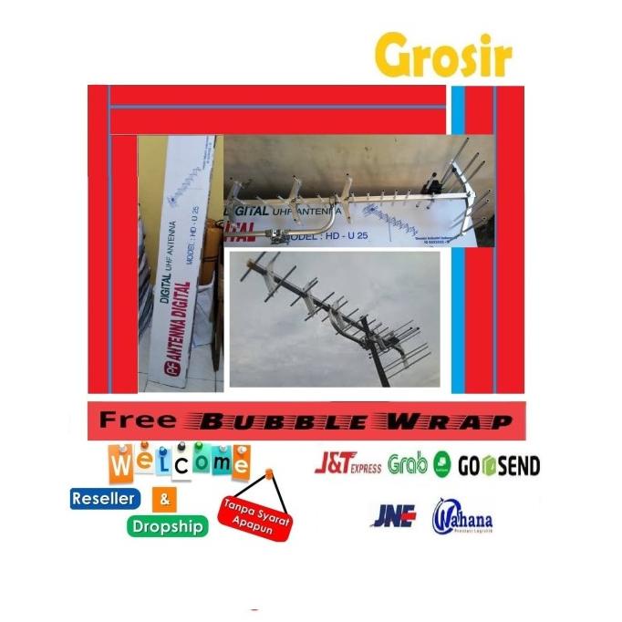 Antena tv digital analog outdoor luar PF HD U 25 HD-U25 HDU-25 HDU25 Termurah