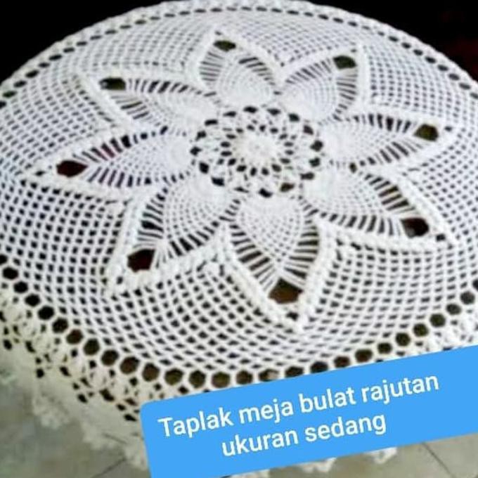 Taplak Meja Bulat Rajutan