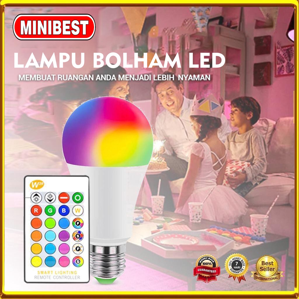 LAMPU RGB REMOTE /LAMPU CONTROL / LAMPU REMOTE / 12 WATT / 18WATT / BOHLAM / PENERANGAN (MB)