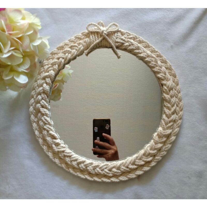 cermin mirror macrame termurah