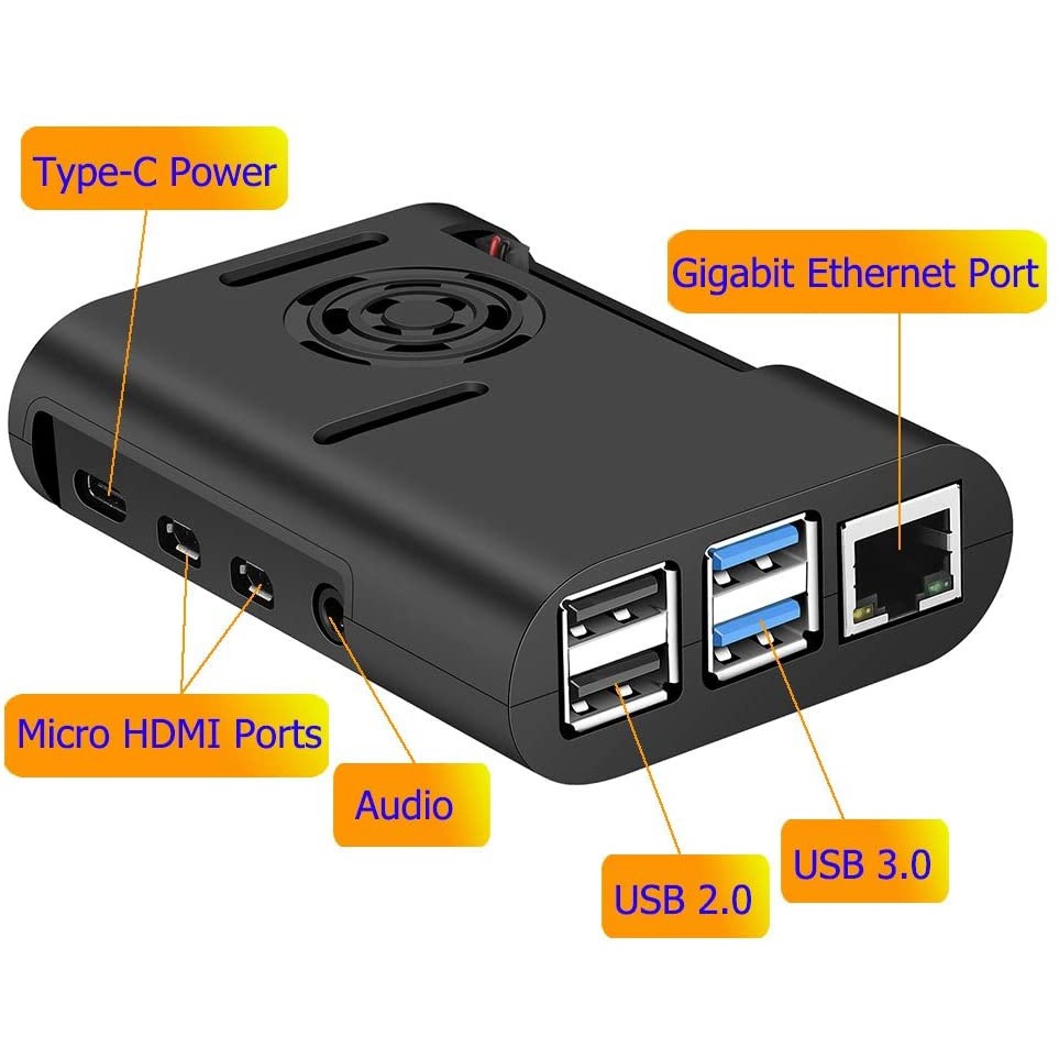 Protective ABS Shell Case for Raspberry Pi 4 Model B