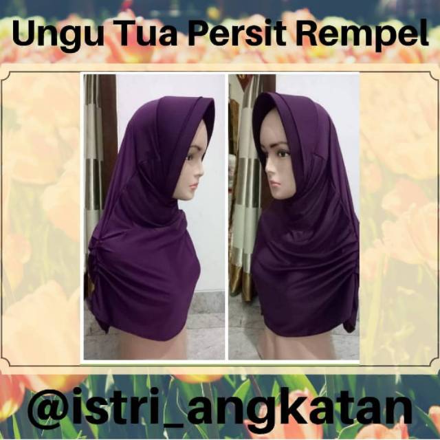 Jilbab Ungu Tua Persit Rempel