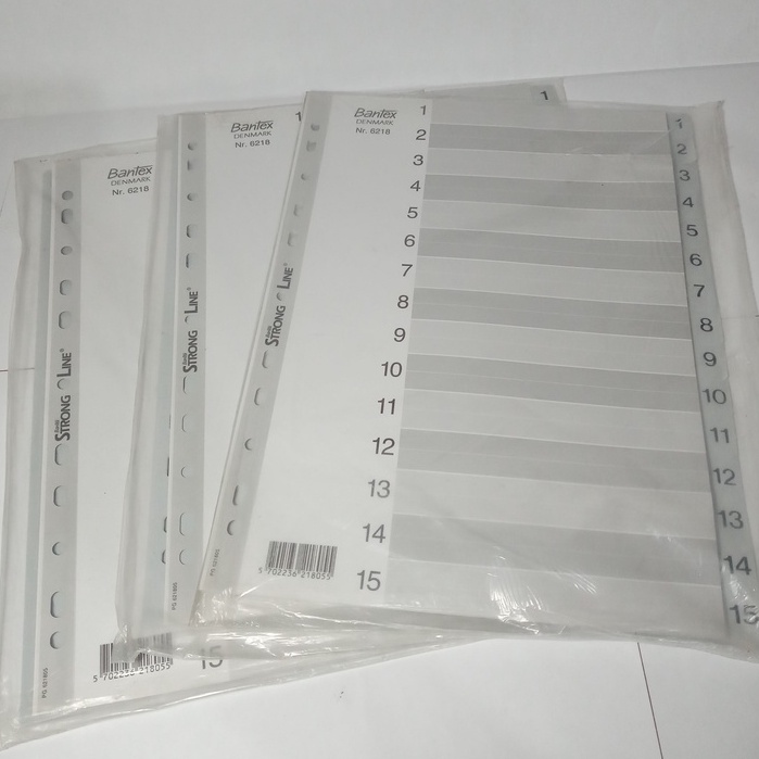 

[Cuci Gudang] BANTEX Strong Line Divider / Pemisah Kertas No. 6218 (1-15 index)
