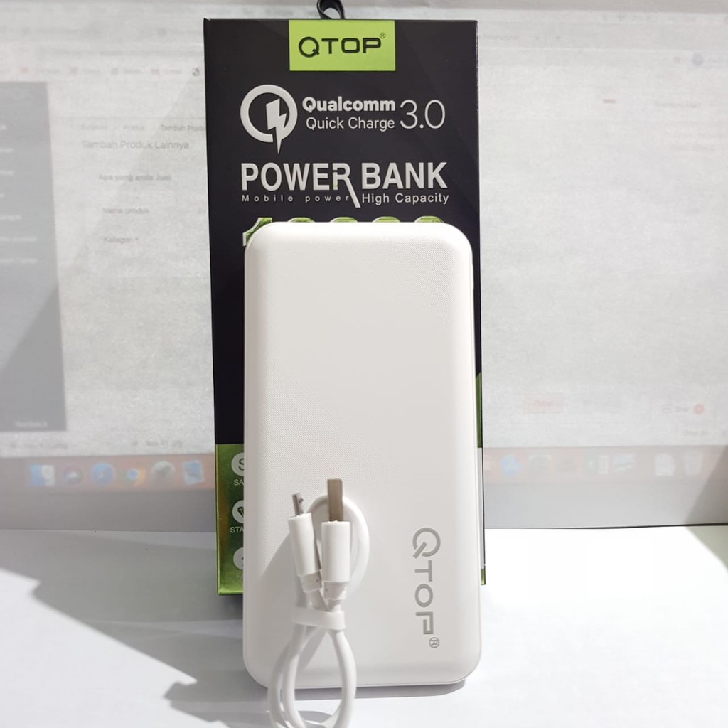 Powerbank QTOP Mobile Power Qualcomm 10000mAh Q11 ORIGINAL 100% [QTOP.ID]