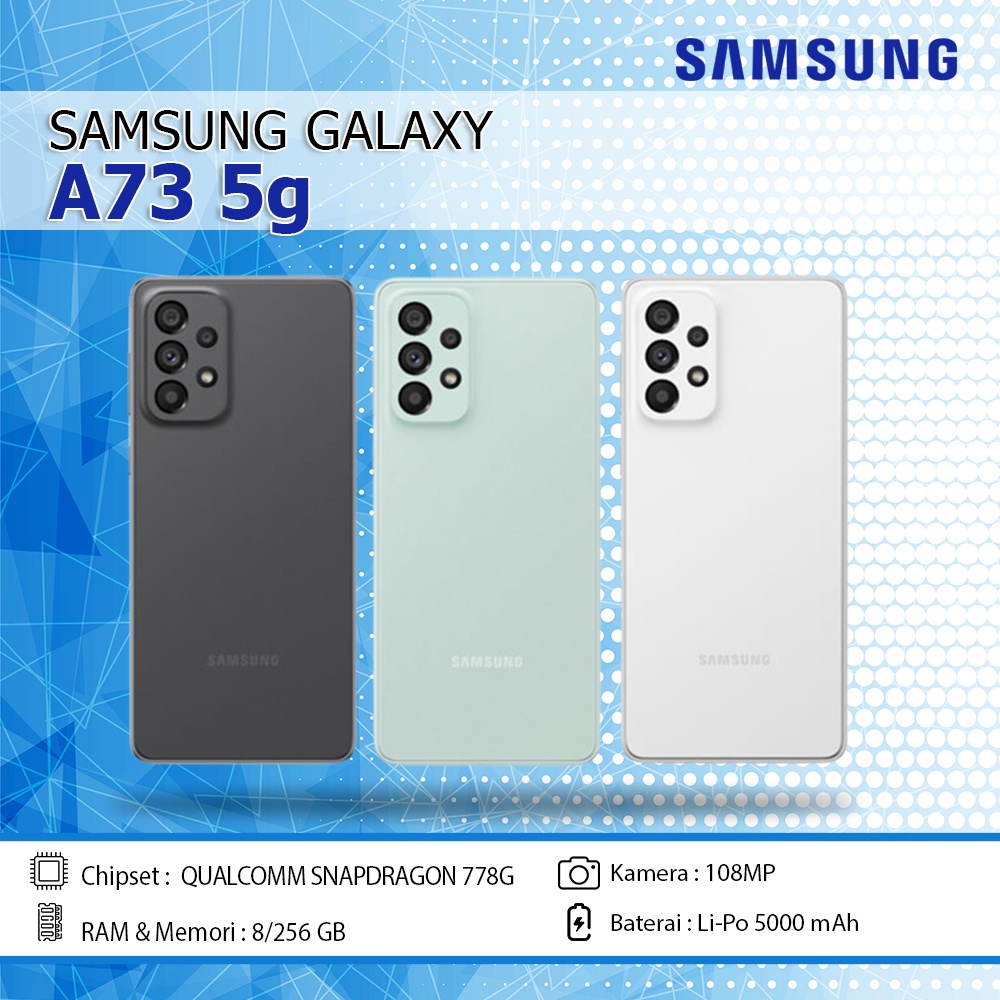 Samsung Galaxy A73 5G [8/256] Garansi Resmi Seindo 1 tahun handphone smartphone samsung terbaru + Bonus