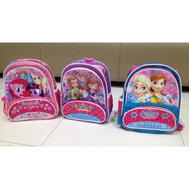 Tas Ransel Anak TK : Little Pony, Frozen, Sofia, Hello kitty