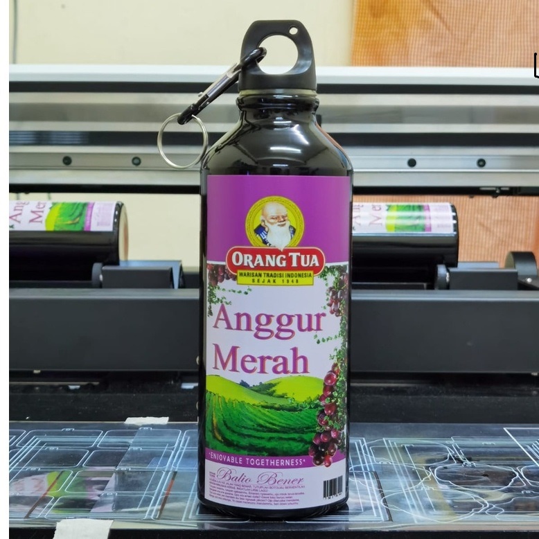 Botol Minum Printing Unik Motif Minuman │ Tumbler Printing Unik-Anggur Merah 1