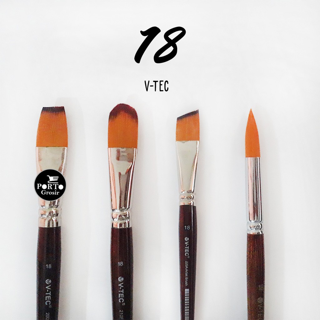 

V-Tec Artist Brush 18 / Vtec Kuas Lukis Gambar No.18