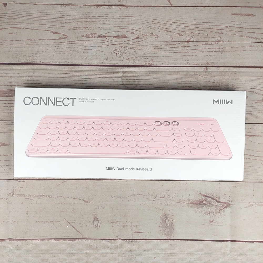 MIIIW Wireless Bluetooth Dual Mode Keyboard 104 Keys 2.4GHz - MWBK01 - Pink