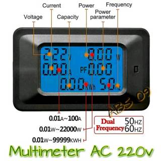 Combo 100A tester volt ampere watt kwh meter tegangan arus listrik PLN