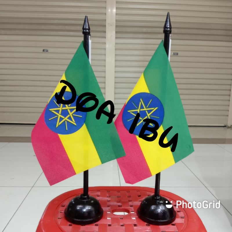 

best seller tiang kayu meja+bendera ETHIOPIA ready stock