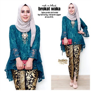 52+ Model Baju Batik Kombinasi Brokat Terbaru Terbaik