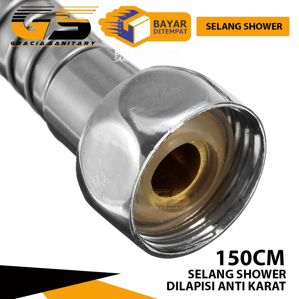 Selang Shower Pancuran 1.5M Panjang Selang Kamar Mandi Shower