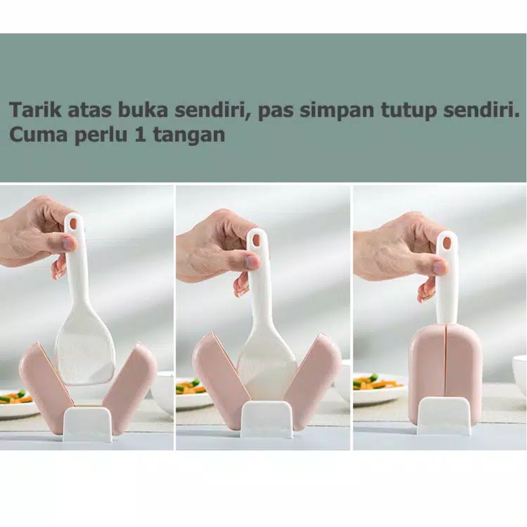 Tempat Centong Nasi Otomatis / Centong Nasi Otomatis / Centong Nasi Ajaib / Sendok Nasi Otomatis