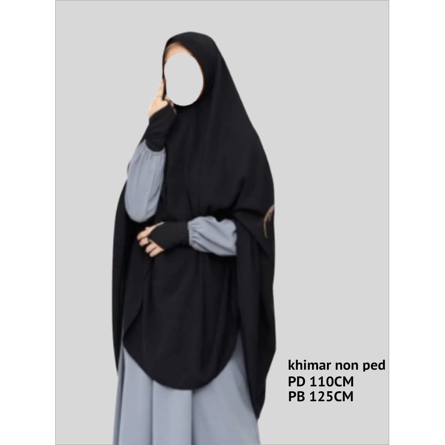 Khimar Jilbab Panjang Hijab Non pet JUMBO XXXL WOLFIS