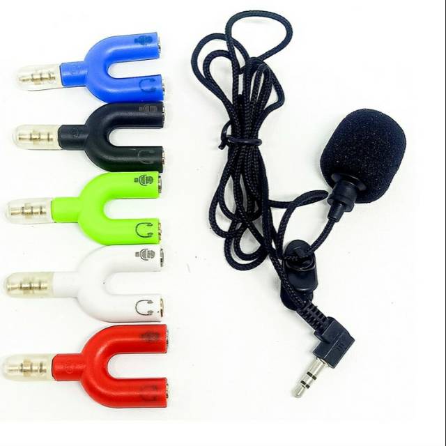 Paket Smule Alat Rekam Rekaman - Mic Clip on + Audio Splitter [TS]