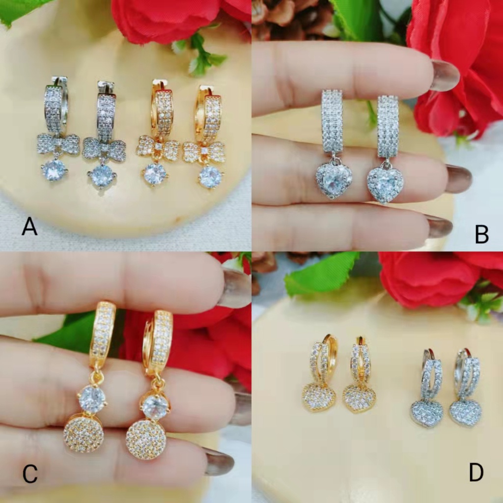 Anting Xuping Mata Full Lapis Emas Perhiasan A-D