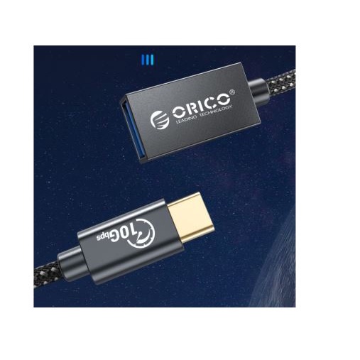 Type-c thunderbolt male to usb-A 3.1 female cable adapter orico 1m 100cm 1 meter gold 10Gbps 3A caf31-10 caf3110