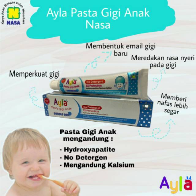 

Pasta gigi anak nasa buble gum/strawberry terlaris