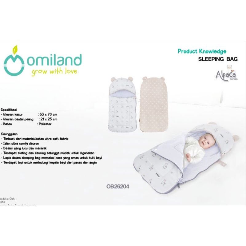 Sleeping Bag Aplaca series Omiland / Selimut Resleting Bayi Lembut Tebal / Perlengkapan Tidur Bayi