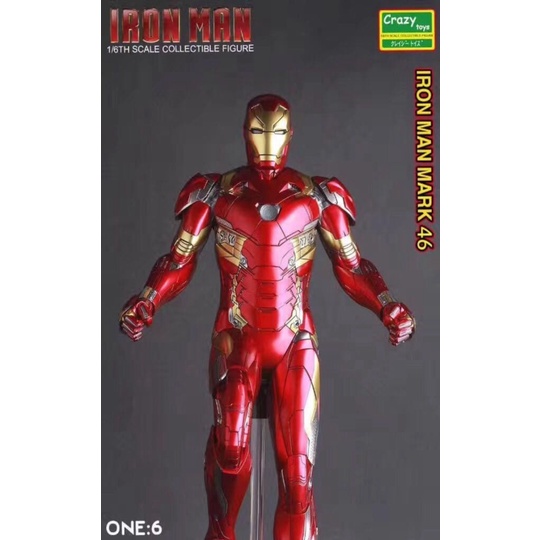Unik Crazy Toys Captain America Civil War Power Pose Iron Man Mark 46 XLVI Diskon