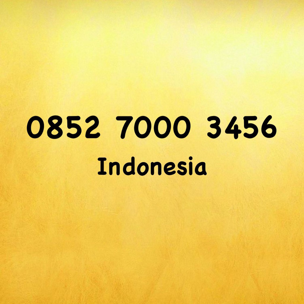 Nomor Cantik Kartu AS Urut 4 Angka - 456 - 345 - 56 - 0852 7000 3456