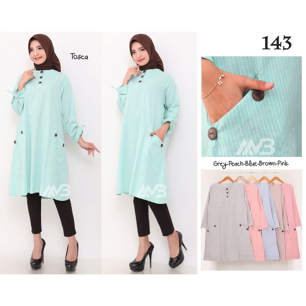 BEFAST - Blouse Tunik AQILA / 143 Salur KECIL 3L XXXL Remaja / Pakaian Tunik Wanita Terbaru / Tunik Oversize Wanita Dewasa / Tunik Jumbo Kekiniaan Remaja Wanita / Tunik Lengan Panjang / Tunik Wanita Muslimah / Terbaru 2022