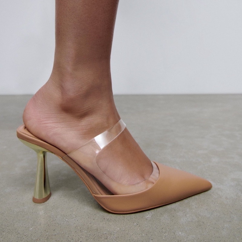 Sepatu Heels Zara Wanita Vinyls Mules ZR-125 Sepatu Heels Import Zara