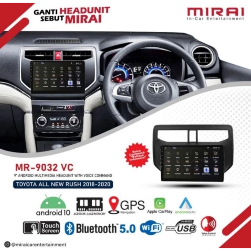 Head unit Daihatsu Terios 2018 - 2022 - tv android mirai mr9032 vc OEM TERIOS - mirai mr9032 vc
