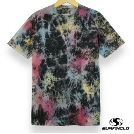 Kaos lengan pendek motif tiedye wanita