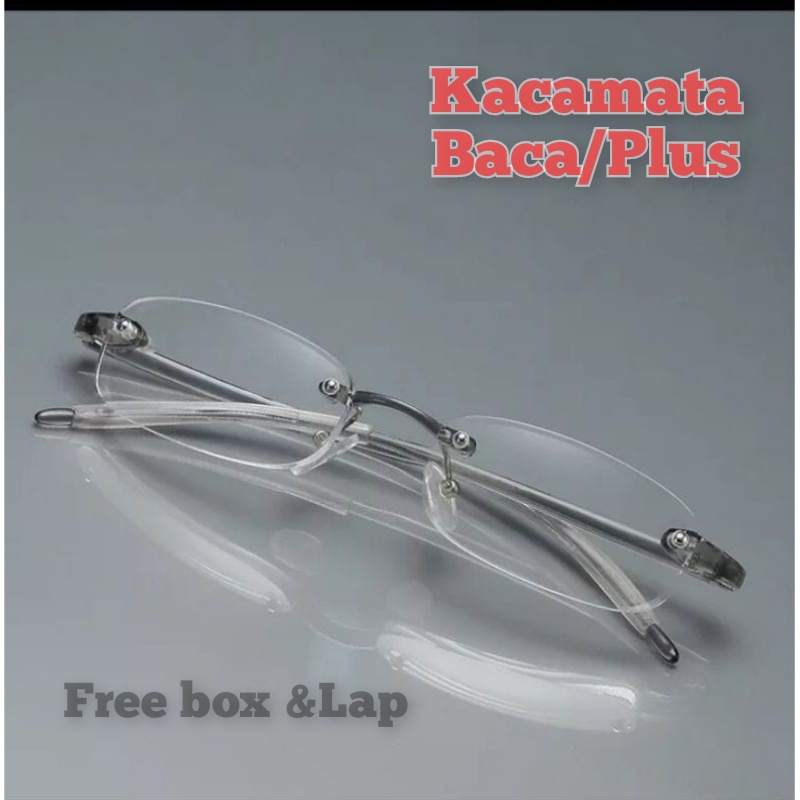 KACAMATA BACA RADIASI KACAMATA PLUS PRIA &amp; WANITA Stylish Free Box &amp; Lap