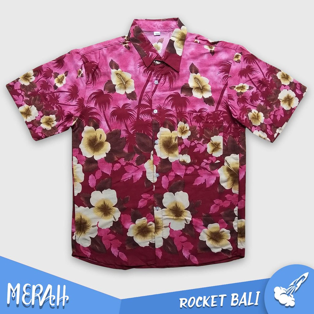 Baju Kemeja Pria Terbaru - Kemeja Pantai Bali - Baju Pria Bali - Kemeja Pria Pantai - Kemeja Bunga