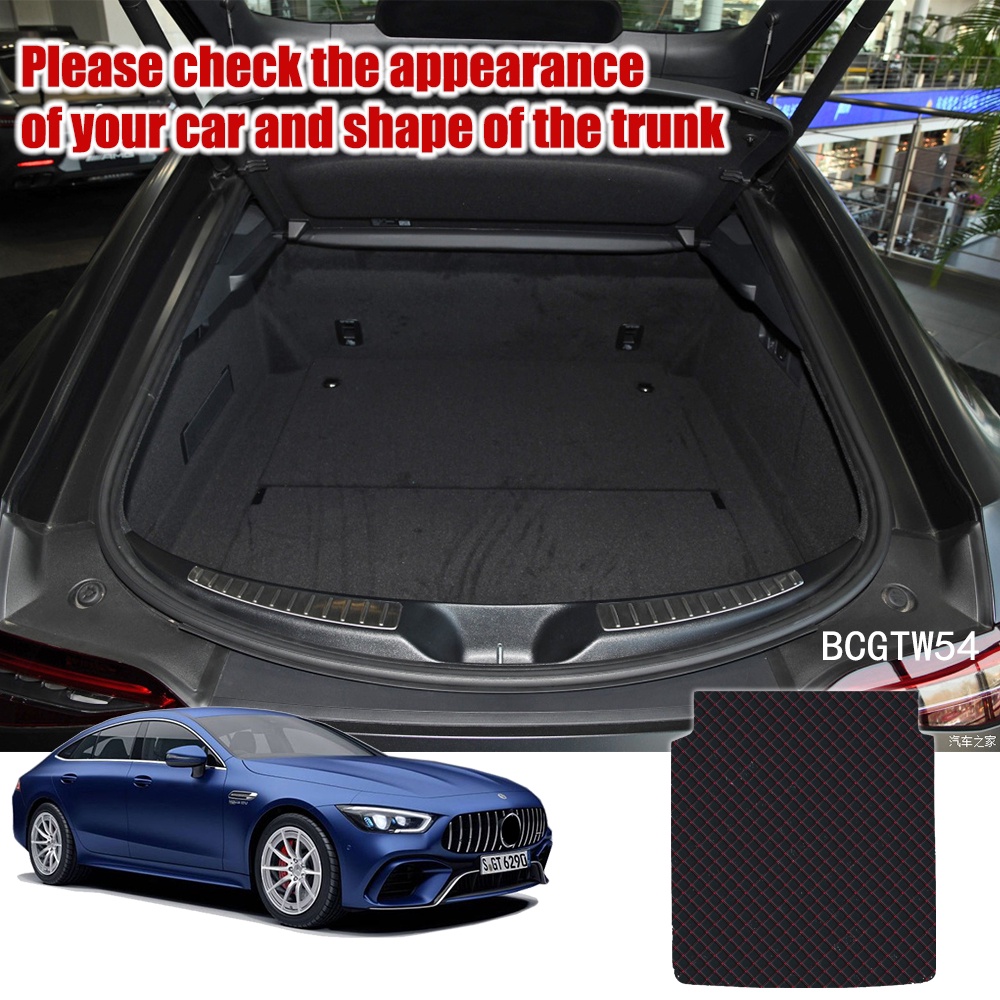 Matras Cover Bagasi Mobil Bahan Kulit Untuk Mercedes AMG GT 43 53 63 2018 2019 2020