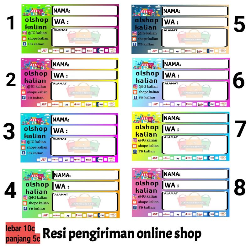 

LABEL PENGIRIMAN OLSHOP