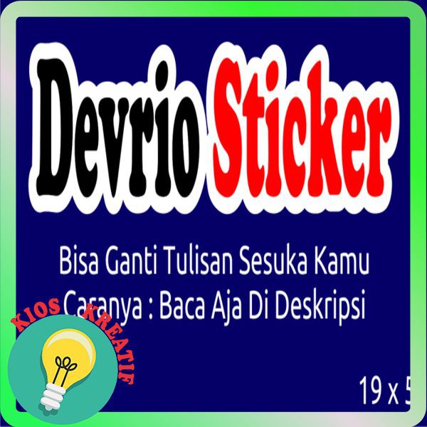 

Terlaris Stiker Tulisan Custom Cutting Sticker 19 x 5 cm (3 Warna)